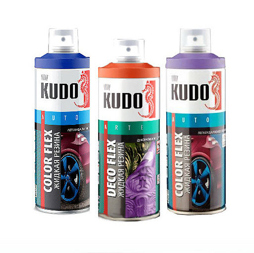 Краска Kudo - жидкая резина в баллончике кудо